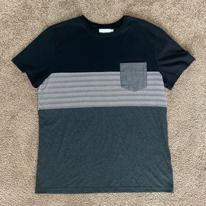 Men’s Striped Chevron Pocket Tee